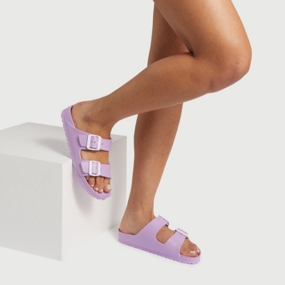Birkenstock Shoes - BIRKENSTOCK arizona eva lavender sandals